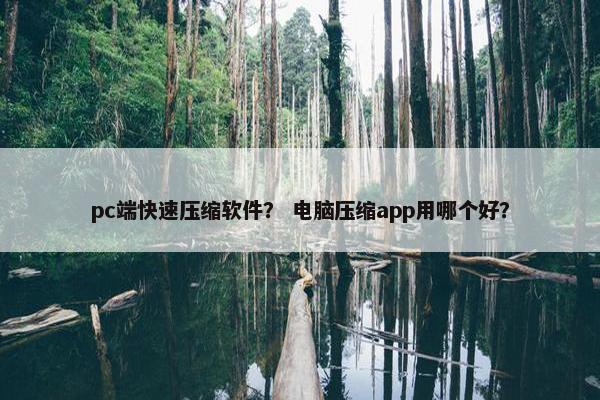 pc端快速压缩软件？ 电脑压缩app用哪个好？