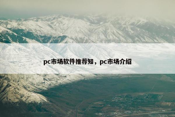 pc市场软件推荐知，pc市场介绍