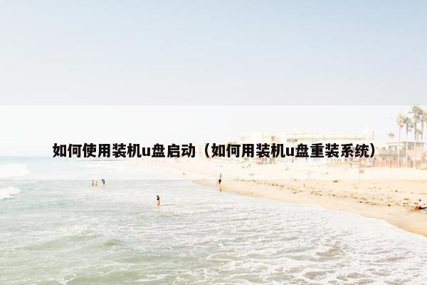 如何使用装机u盘启动（如何用装机u盘重装系统）