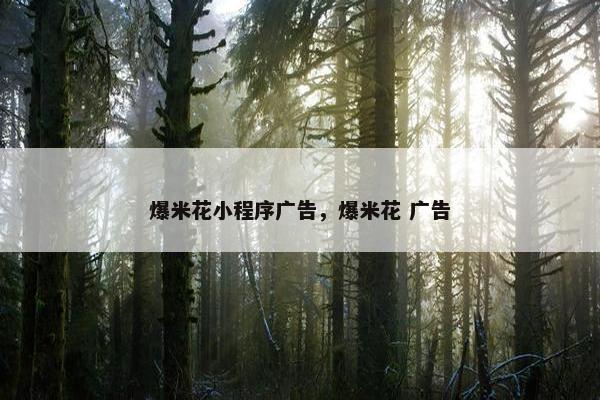 爆米花小程序广告，爆米花 广告