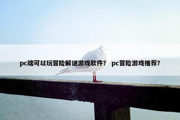 pc端可以玩冒险解谜游戏软件？ pc冒险游戏推荐？
