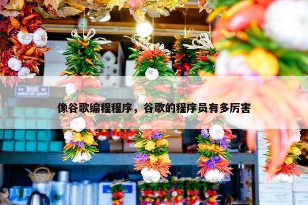 像谷歌编程程序，谷歌的程序员有多厉害
