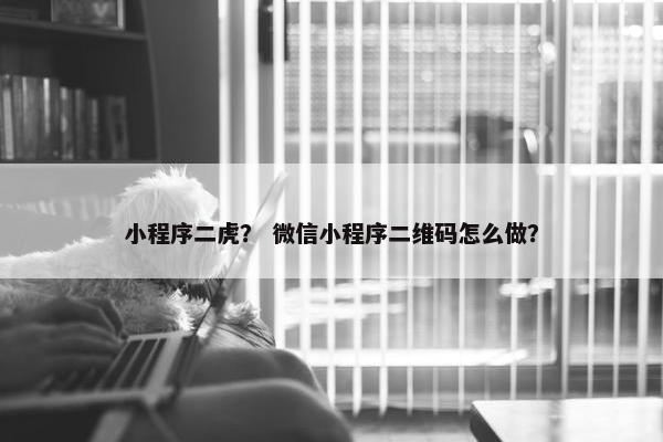 小程序二虎？ 微信小程序二维码怎么做？