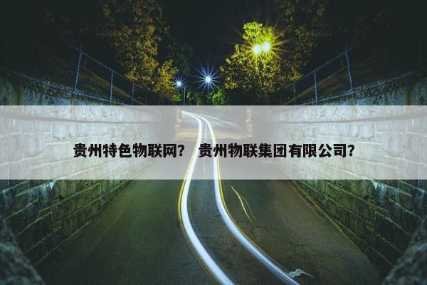 贵州特色物联网？ 贵州物联集团有限公司？