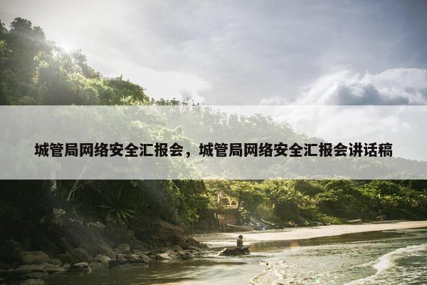 城管局网络安全汇报会，城管局网络安全汇报会讲话稿