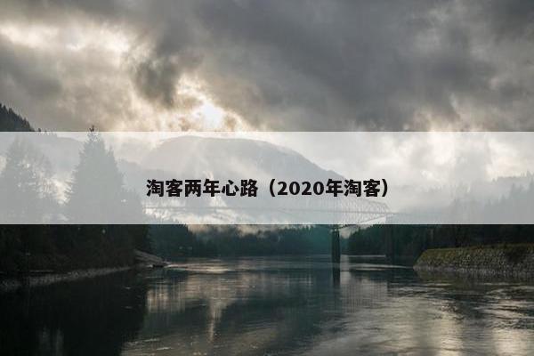 淘客两年心路（2020年淘客）