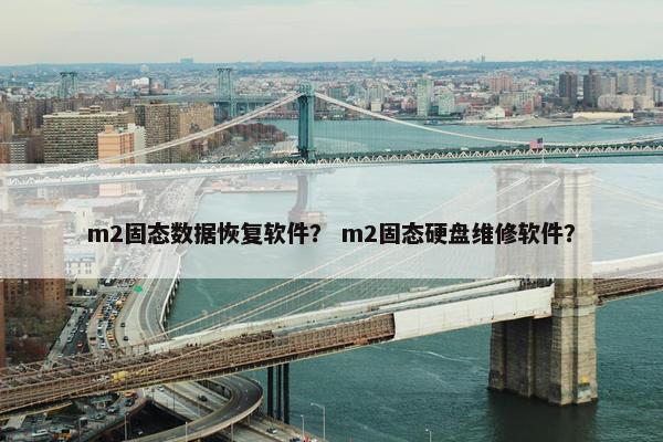 m2固态数据恢复软件？ m2固态硬盘维修软件？