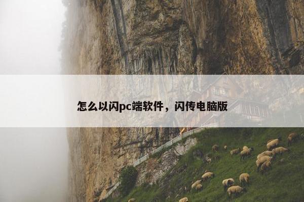 怎么以闪pc端软件，闪传电脑版