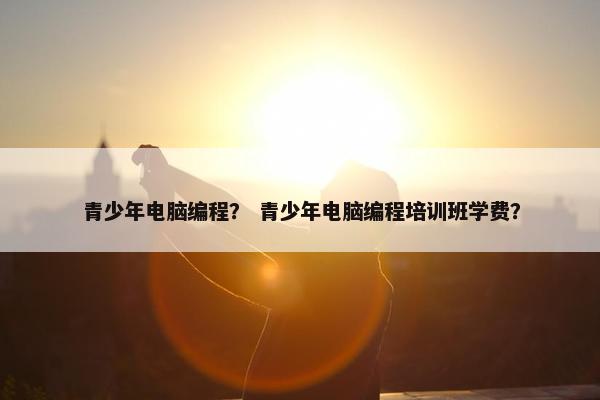 青少年电脑编程？ 青少年电脑编程培训班学费？