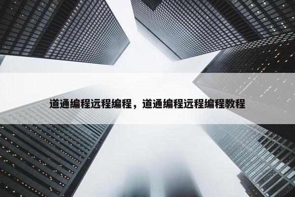 道通编程远程编程，道通编程远程编程教程