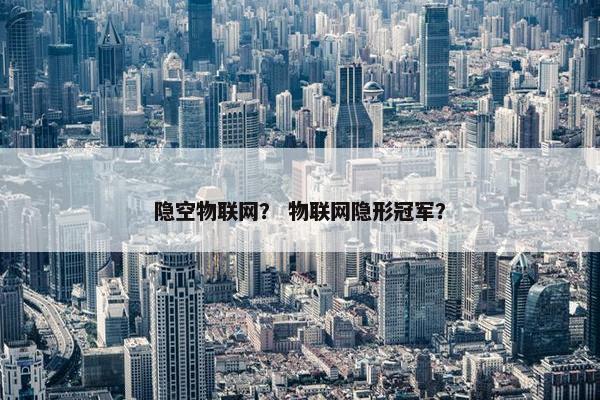 隐空物联网？ 物联网隐形冠军？