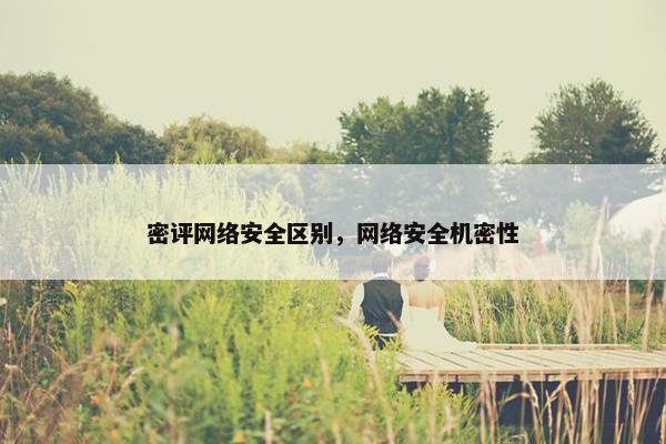 密评网络安全区别，网络安全机密性