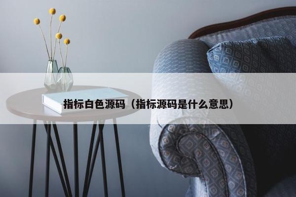 指标白色源码（指标源码是什么意思）