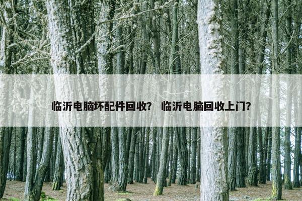 临沂电脑坏配件回收？ 临沂电脑回收上门？