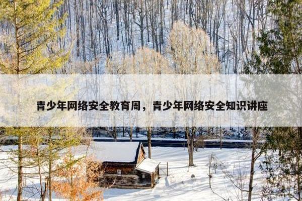 青少年网络安全教育周，青少年网络安全知识讲座