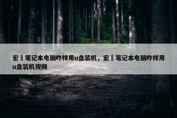 宏碁笔记本电脑咋样用u盘装机，宏碁笔记本电脑咋样用u盘装机视频