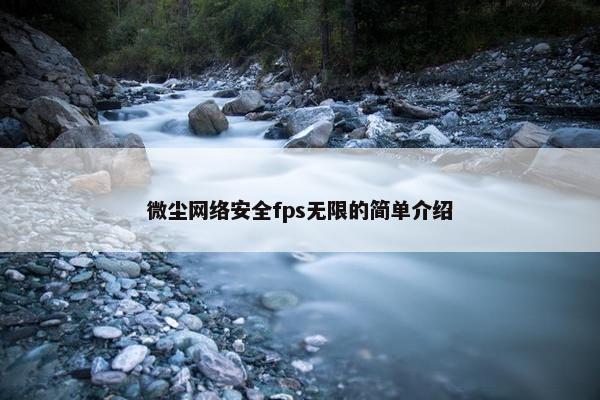 微尘网络安全fps无限的简单介绍