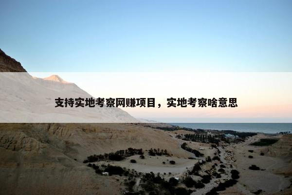 支持实地考察网赚项目，实地考察啥意思
