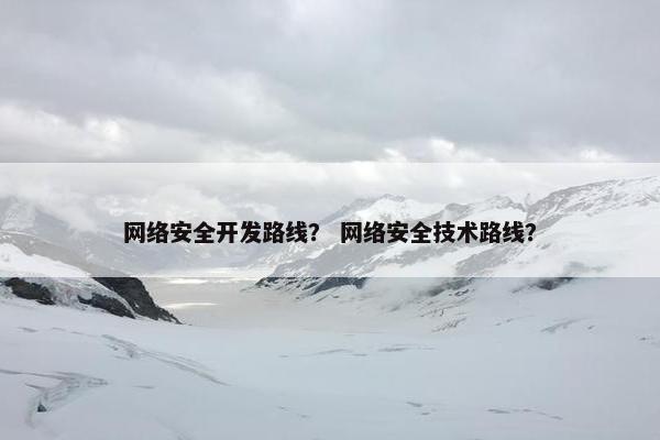 网络安全开发路线？ 网络安全技术路线？