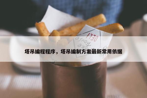 塔吊编程程序，塔吊编制方案最新常用依据