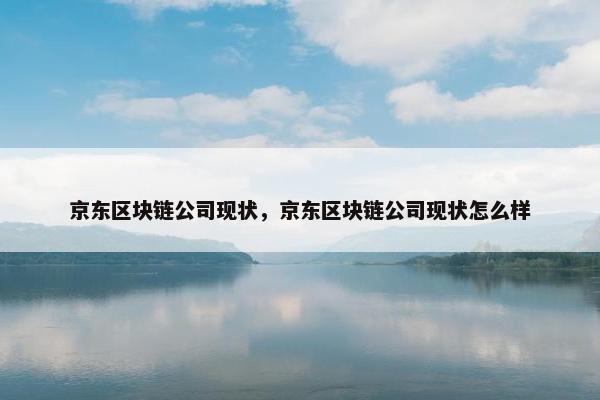 京东区块链公司现状，京东区块链公司现状怎么样