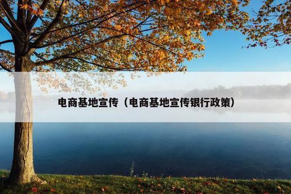 电商基地宣传（电商基地宣传银行政策）