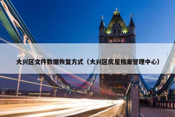 大兴区文件数据恢复方式（大兴区房屋档案管理中心）