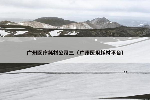 广州医疗耗材公司三（广州医用耗材平台）