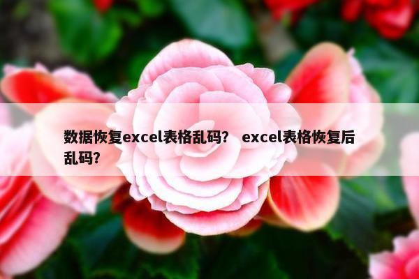 数据恢复excel表格乱码？ excel表格恢复后乱码？