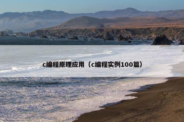 c编程原理应用（c编程实例100篇）