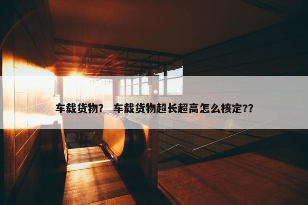 车载货物？ 车载货物超长超高怎么核定?？