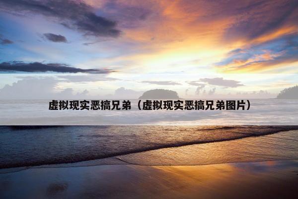 虚拟现实恶搞兄弟（虚拟现实恶搞兄弟图片）