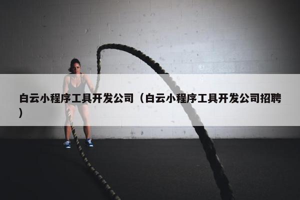 白云小程序工具开发公司（白云小程序工具开发公司招聘）