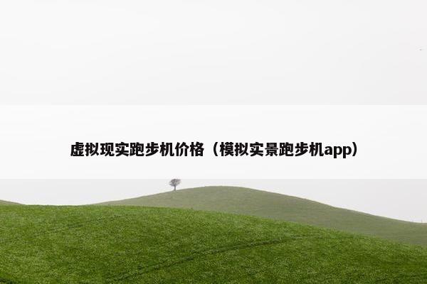 虚拟现实跑步机价格（模拟实景跑步机app）