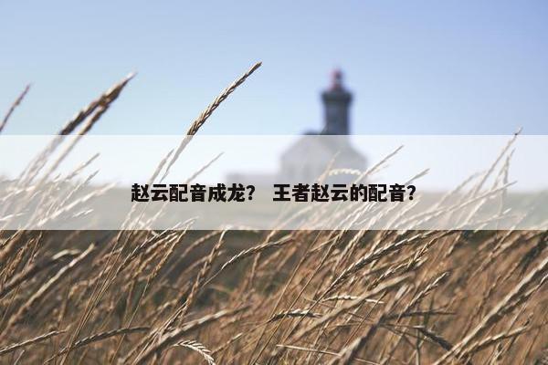 赵云配音成龙？ 王者赵云的配音？