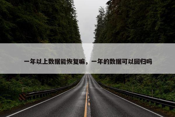 一年以上数据能恢复嘛，一年的数据可以回归吗
