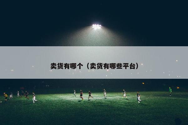 卖货有哪个（卖货有哪些平台）