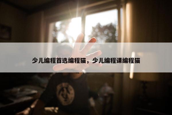 少儿编程首选编程猫，少儿编程课编程猫