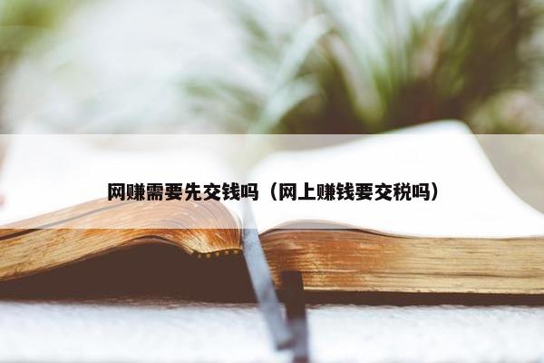 网赚需要先交钱吗（网上赚钱要交税吗）