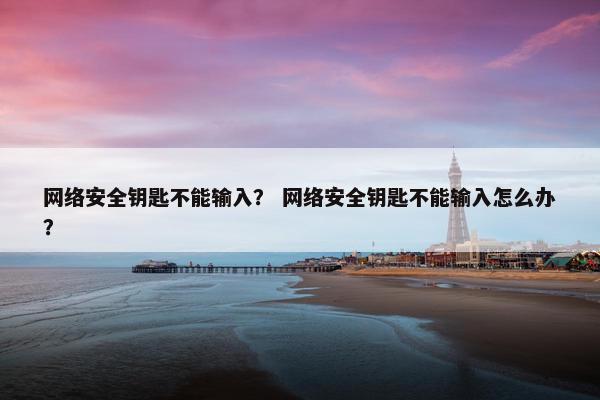 网络安全钥匙不能输入？ 网络安全钥匙不能输入怎么办？