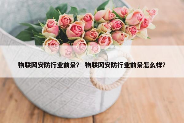 物联网安防行业前景？ 物联网安防行业前景怎么样？