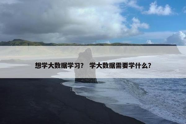 想学大数据学习？ 学大数据需要学什么？