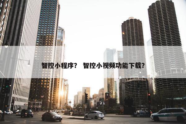 智控小程序？ 智控小视频功能下载？