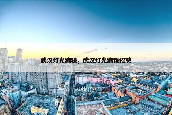武汉灯光编程，武汉灯光编程招聘