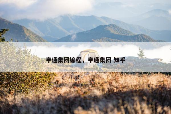 亨通集团编程，亨通集团 知乎