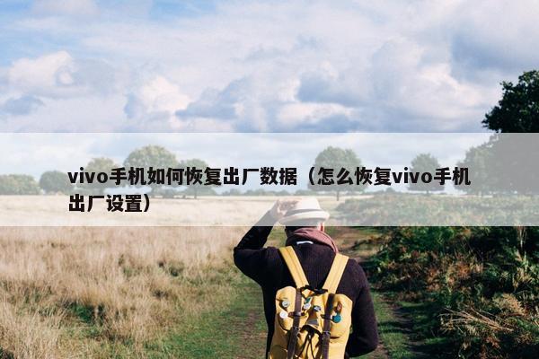 vivo手机如何恢复出厂数据（怎么恢复vivo手机出厂设置）
