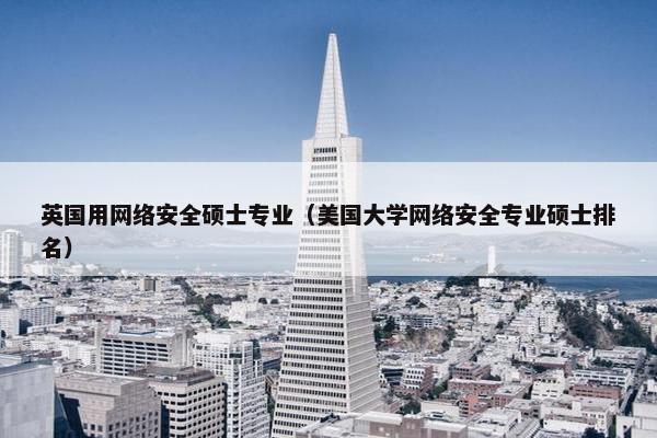 英国用网络安全硕士专业（美国大学网络安全专业硕士排名）