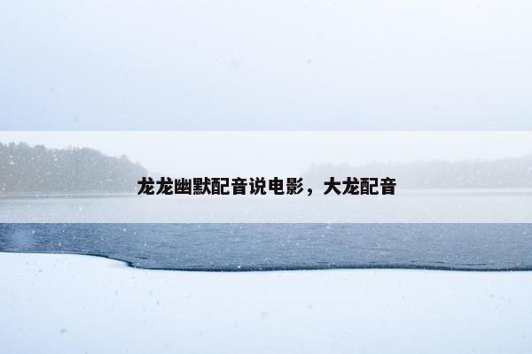 龙龙幽默配音说电影，大龙配音