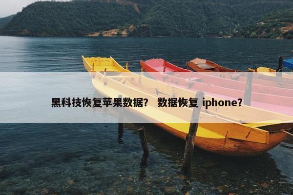 黑科技恢复苹果数据？ 数据恢复 iphone？