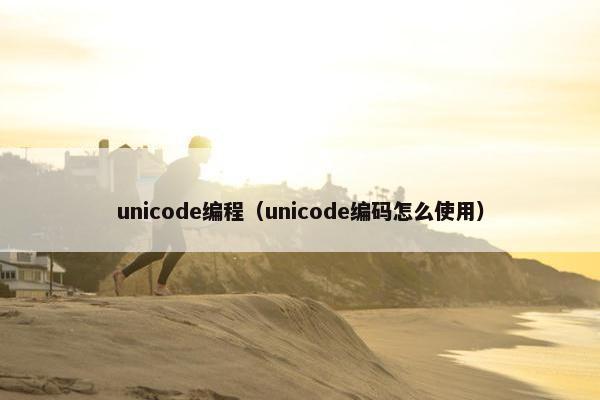 unicode编程（unicode编码怎么使用）